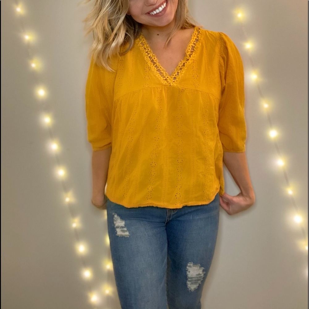 All In Favor yellow fall top